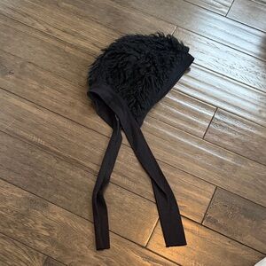 Black Fuzzy Women's Hat